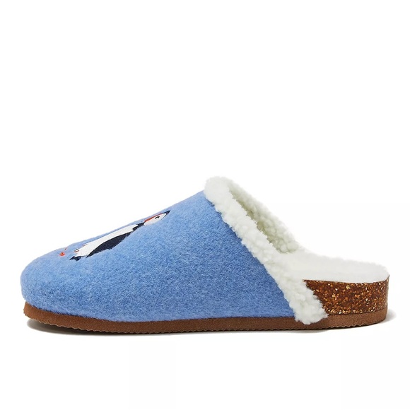 Lands' End Shoes - Lands End Persian Blue Puffins Slippers